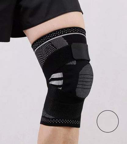 Shock absorption knee pad with silicone spring for sports and fitness protection