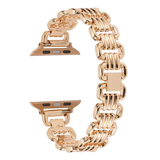Alloy metal ladies watch bracelet for Apple Watch in silver, black, gold, rose gold, Starlight colours
