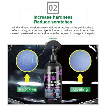 AosiDING 3N1 ceramic coating car paint agent 100ml bottle with coating solution