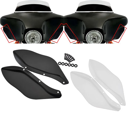 Harley motorcycle black ABS plastic side wind deflector wings for Touring models
