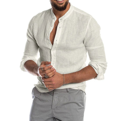 Stylish and comfortable men's linen shirt in a variety of classic colors and sizes