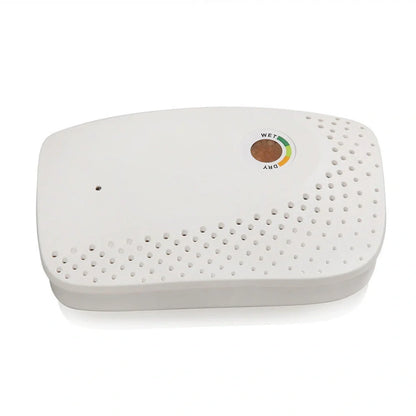 White mini dehumidifier with indicator light for spaces under 10 square metres