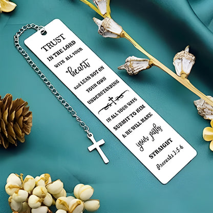 Stainless steel Family Bible verse bookmark with CFS5170 colour finish and European style design