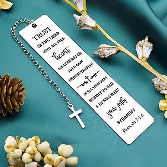 Stainless steel Family Bible verse bookmark with CFS5170 colour finish and European style design