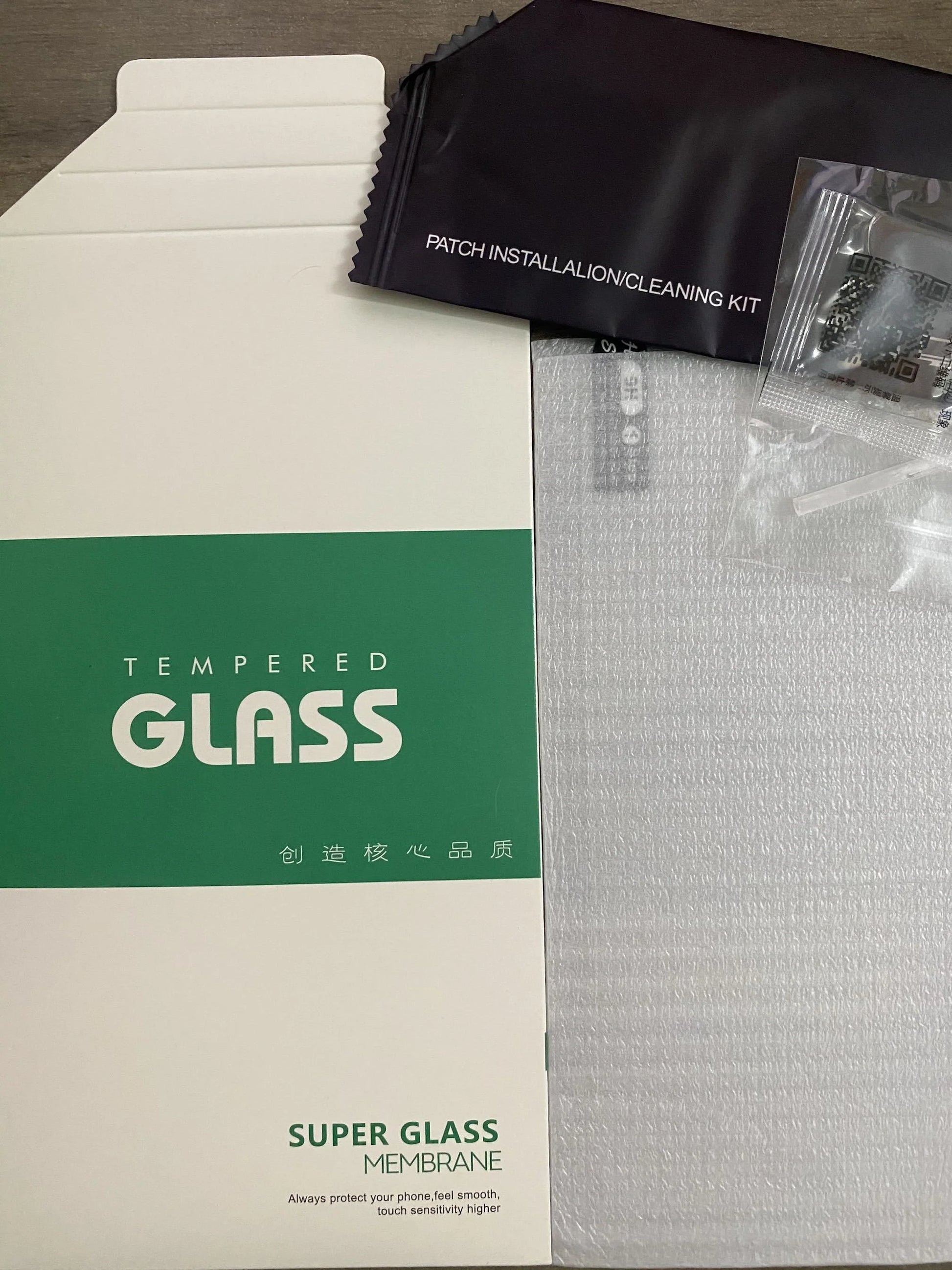 Premium tempered glass screen protector for iPhone, scratch and fingerprint resistant