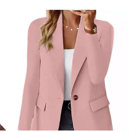 Women wearing a stylish polyester cardigan in various colors and sizes