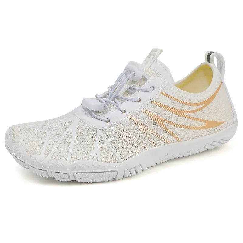 Men and women's casual sports running shoes with breathable upper and rubber sole