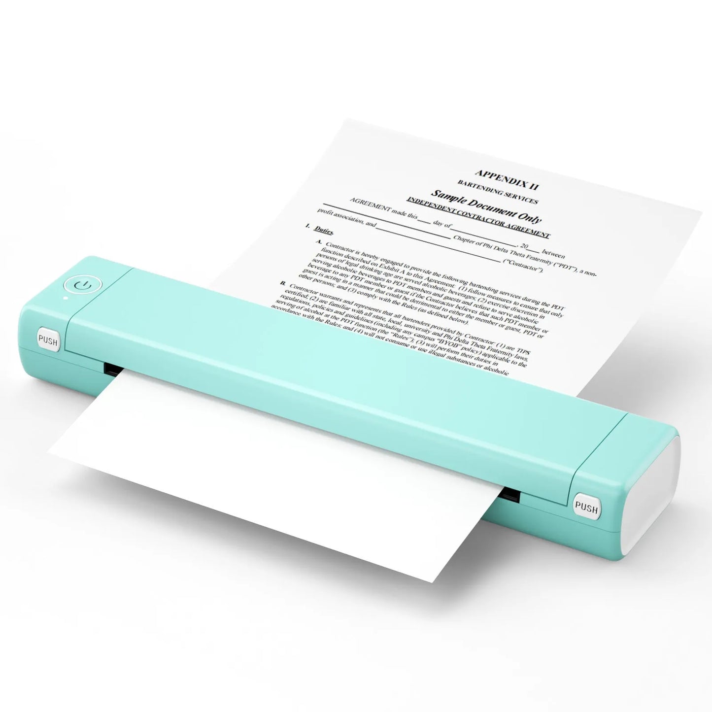 Phomemo M08F A4 portable wireless thermal printer in compact design with multiple colour options