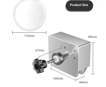 Ultrasonic cleaning machine with digital display, tank, and a single-slot bracket for holding discs or PCBs.