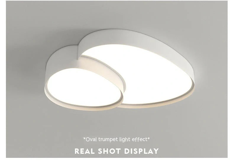 Simple Modern whole house LED lamp with acrylic shade and smart remote control for adjustable three-colour lighting