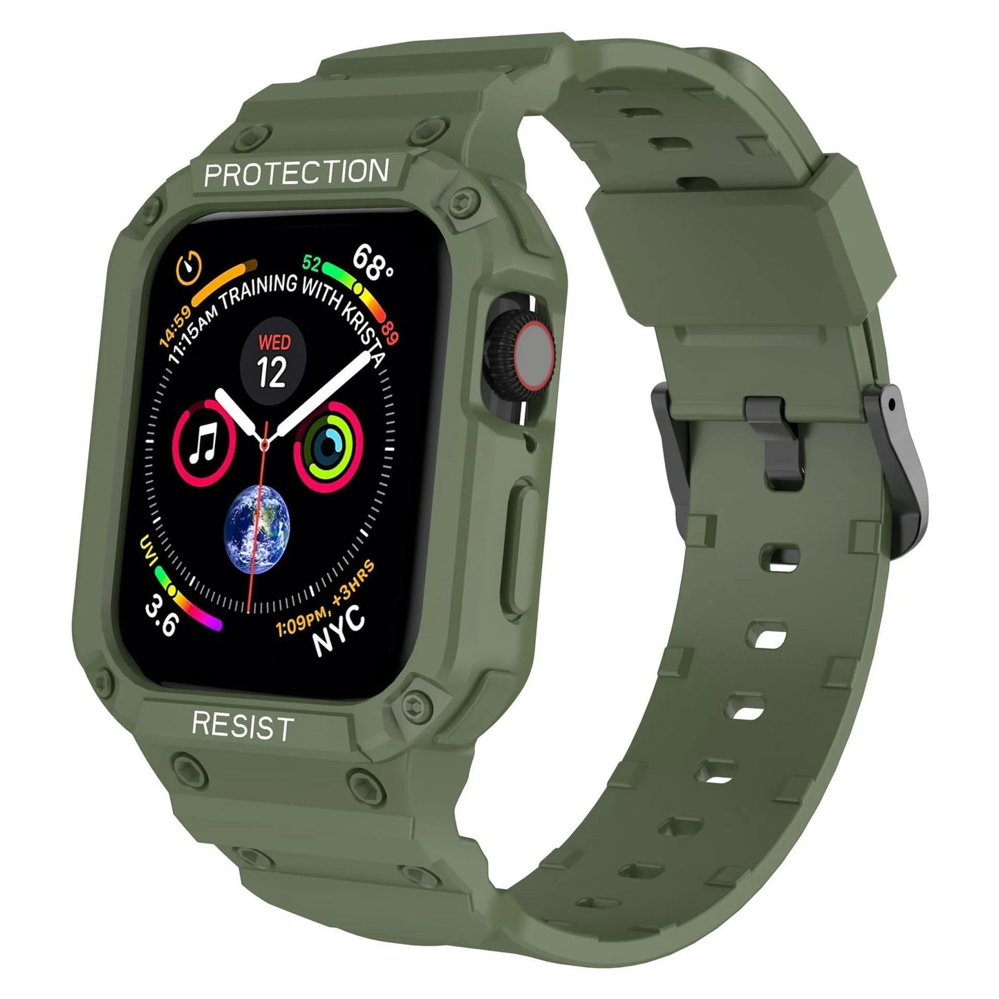 Soft TPU Apple Watch Series 8 compatible sport strap in multiple colours for 38mm and 42mm models