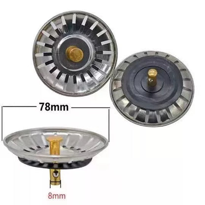 Stainless steel kitchen sink turnbuckle with alloy filter screen for secure plumbing