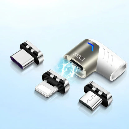 Dark grey elbow magnetic adapter showing 90-degree design and magnetic connection interface