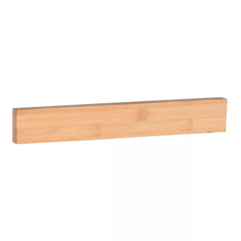 Bamboo wall-mounted magnetic knife holder for modern kitchens