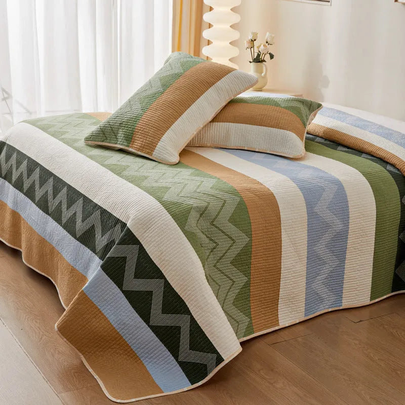 Cotton printed bed sheet set in modern simplicity style, sizes 200x220cm and 250x220cm, for a 2.2-metre bed
