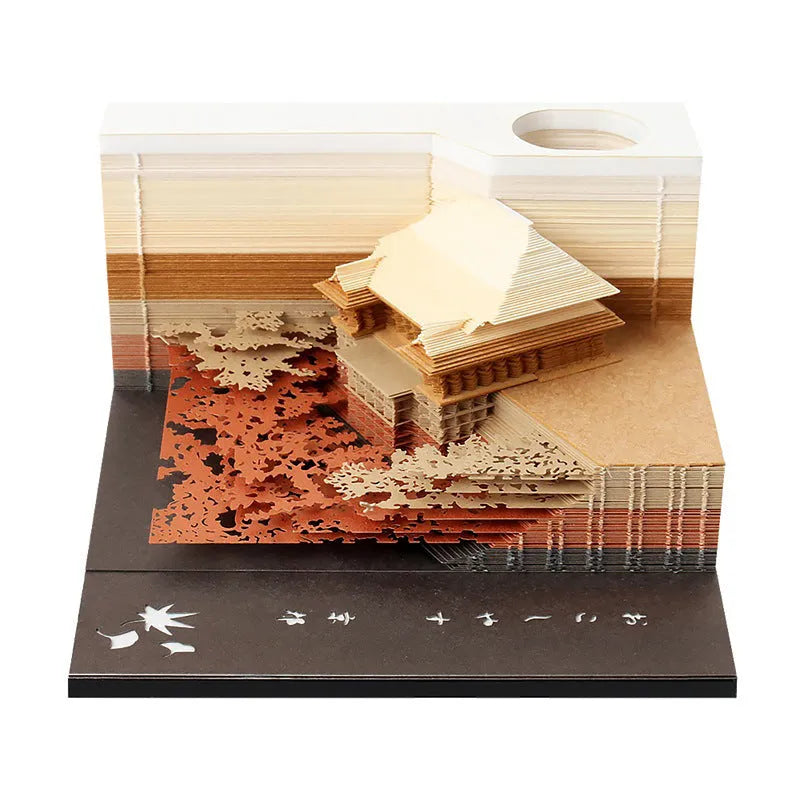 One Piece anime architecture modelling sticky notes notepad, 80mm by 45mm, on craft paper.