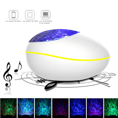 Coversage ocean wave projector measuring 16.5cm with Bluetooth speaker and remote control projecting wave patterns