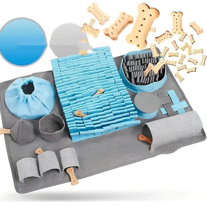 45cm square dog sniffing pad with maze pattern and reinforced webbing edges for scent training