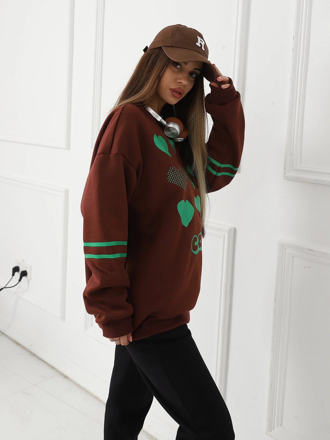 Casual brown and grey tops available in multiple sizes from S to 3XL