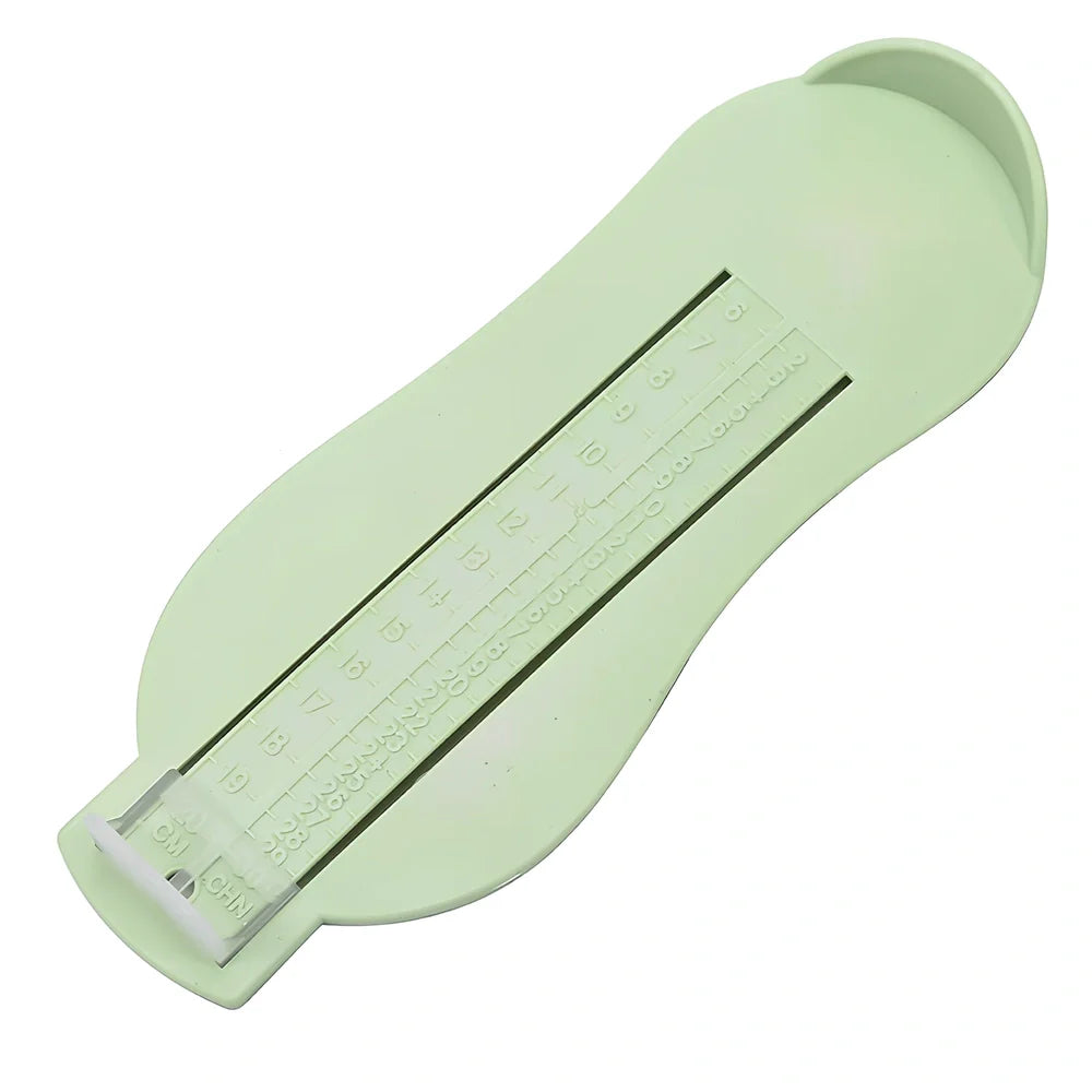 Blue children's foot measuring ruler with 0-20cm scale on ABS plastic 22.7x9x2.5cm