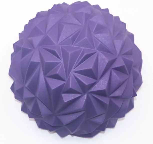 PVC acupressure massage ball with lengthened massage points for deep tissue relief