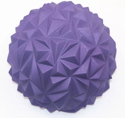 PVC acupressure massage ball with lengthened massage points for deep tissue relief