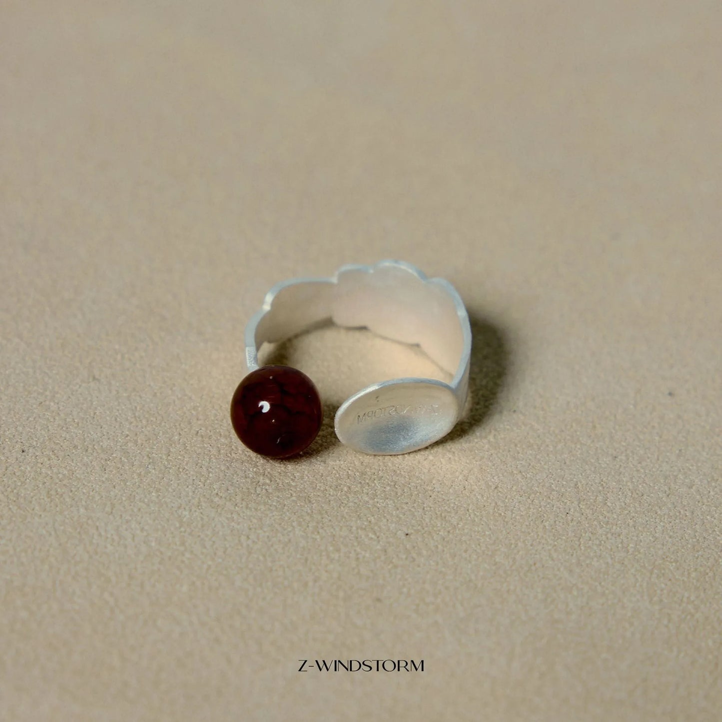 Electroplated alloy ring and bracelet with spoon and pork motifs and diamond shapes