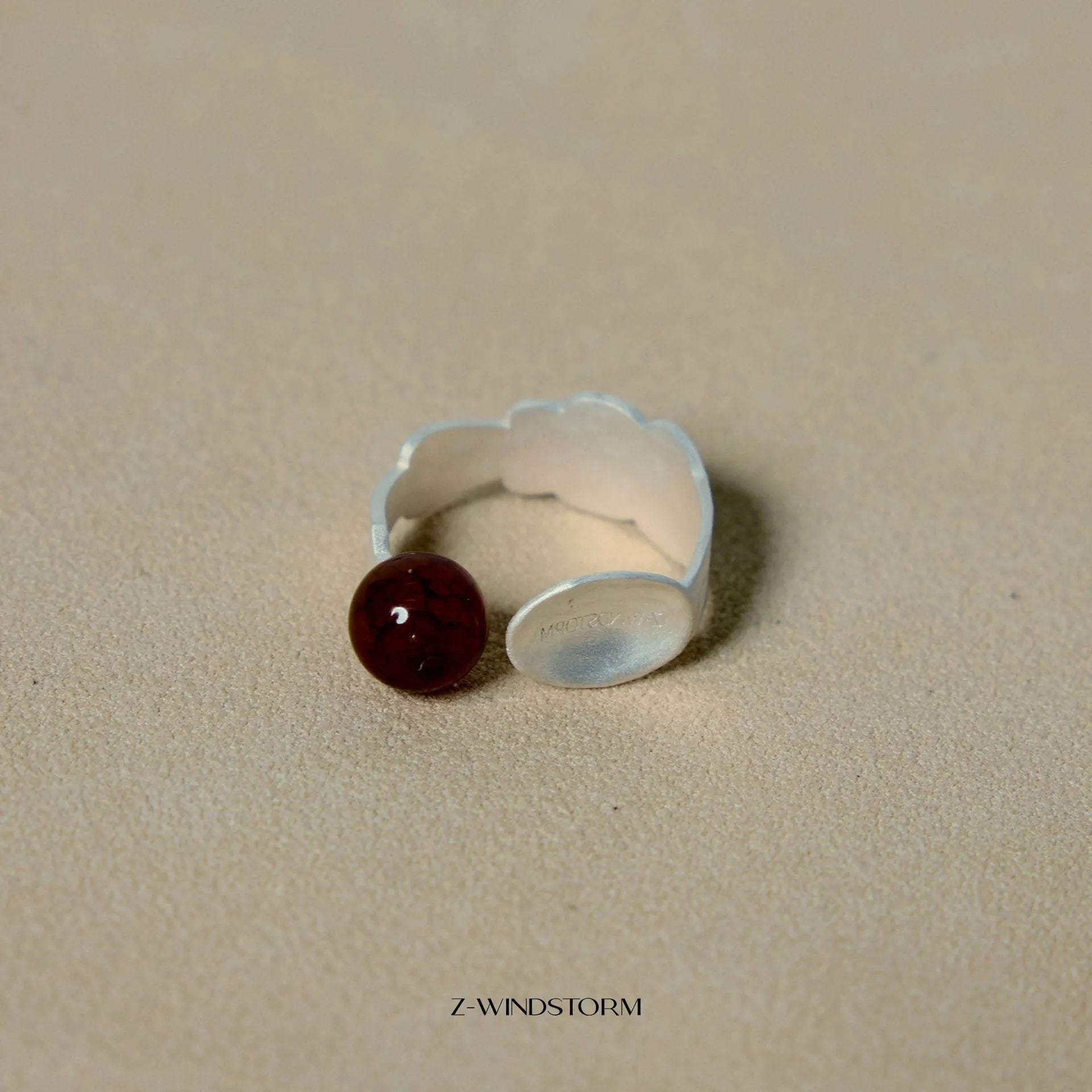 Electroplated alloy ring and bracelet with spoon and pork motifs and diamond shapes