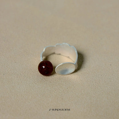 Electroplated alloy ring and bracelet with spoon and pork motifs and diamond shapes