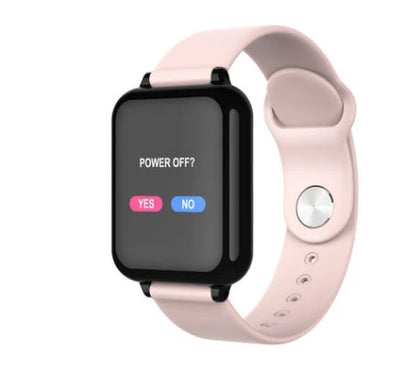 Apple-compatible smart sports watch with color display, health tracking features, and smartphone connectivity