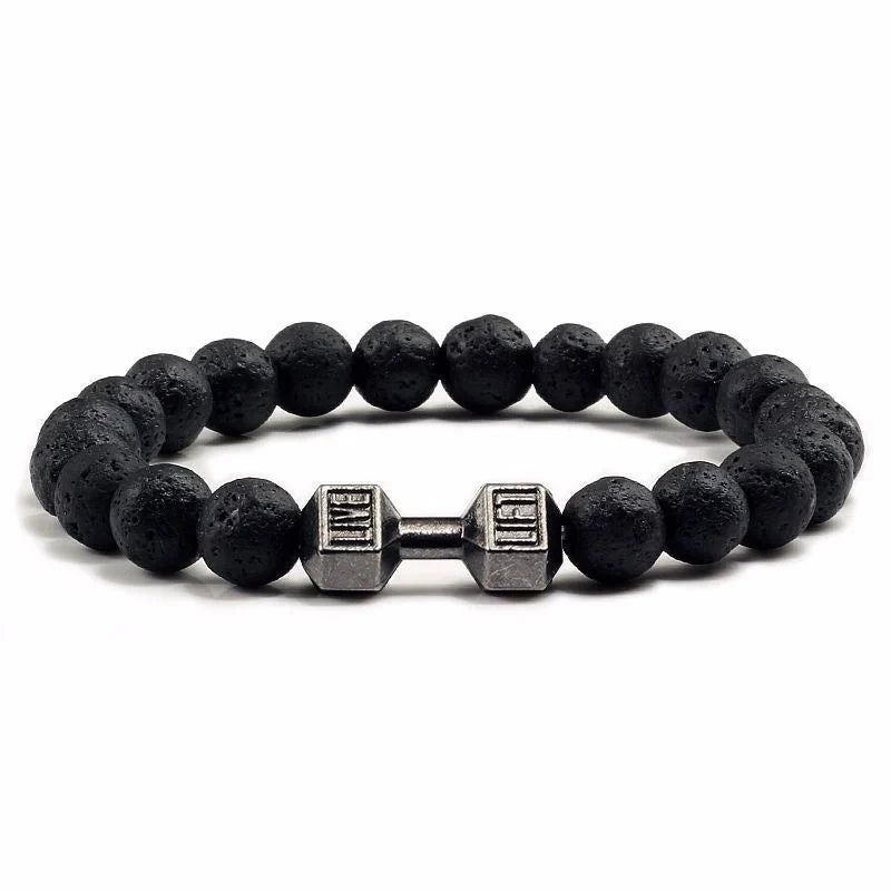 Natural volcanic stone beads bracelet with aromatherapy diffuser in various colors and sizes