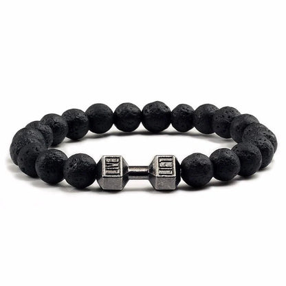 Natural volcanic stone beads bracelet with aromatherapy diffuser in various colors and sizes