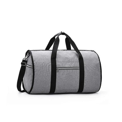 Cylinder travel bag in black with 36-55L capacity, Oxford cloth waterproof construction