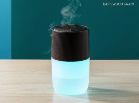 Mini USB air humidifier in white, black, coffee, and marble style options