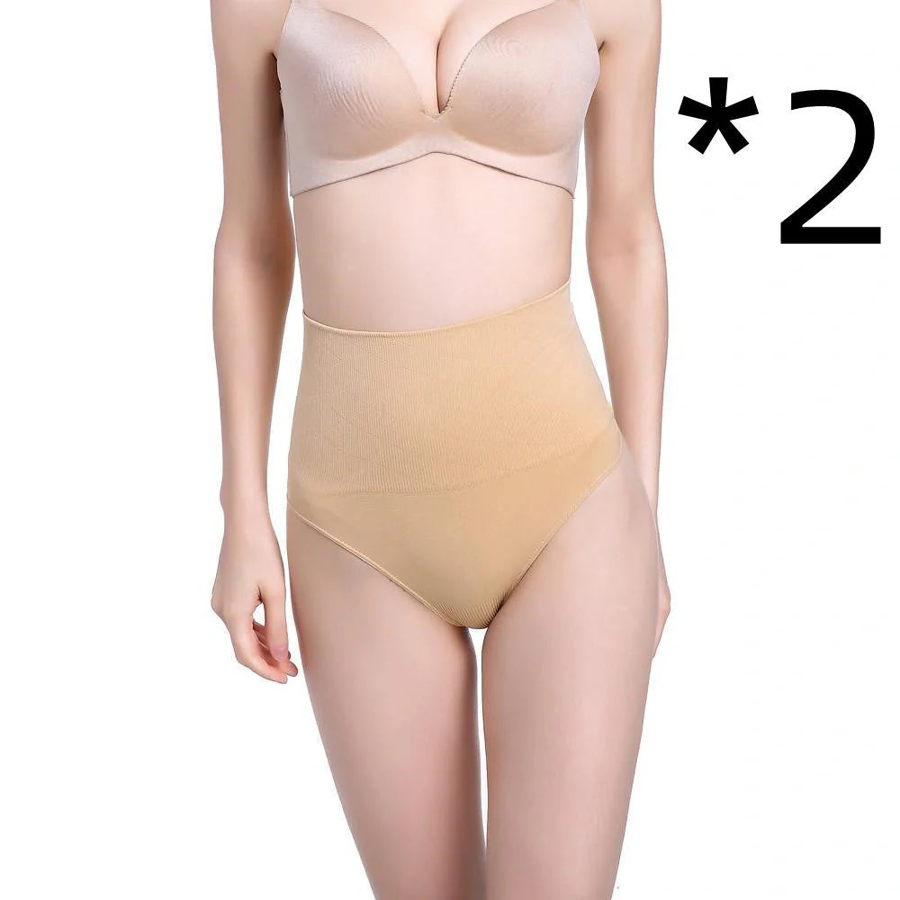 Slim Sculpting Thong with Tummy Control - Premium Chinlon Shapewear in Black and Nude Colors