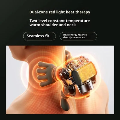 Dark green USB cervical trapezius neck massager with timing function for family use
