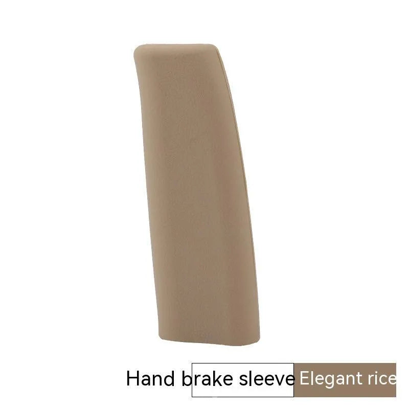 Silicone handbrake sleeve for cars in black, grey, beige, red, and blue colours