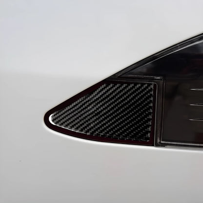 Carbon fibre USB charging port panel sticker for vehicle dashboards with adhesive backing