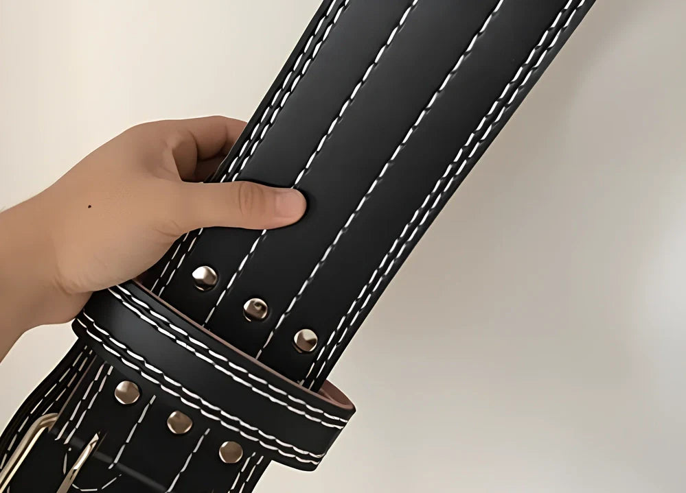 Four-layer cowhide leather sports fitness belt for weightlifting support