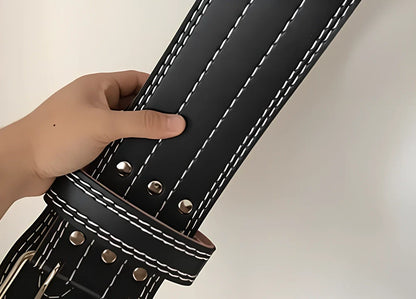 Four-layer cowhide leather sports fitness belt for weightlifting support