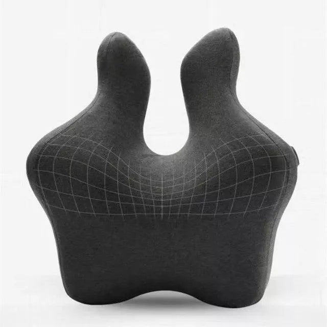 Bamboo charcoal memory foam lumbar support cushion for office and car seats