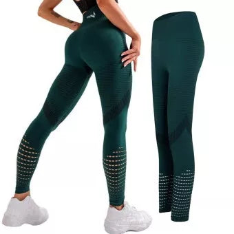 TerritorioFit Yoga Seamless Leggings with eyelet detailing and glute contouring