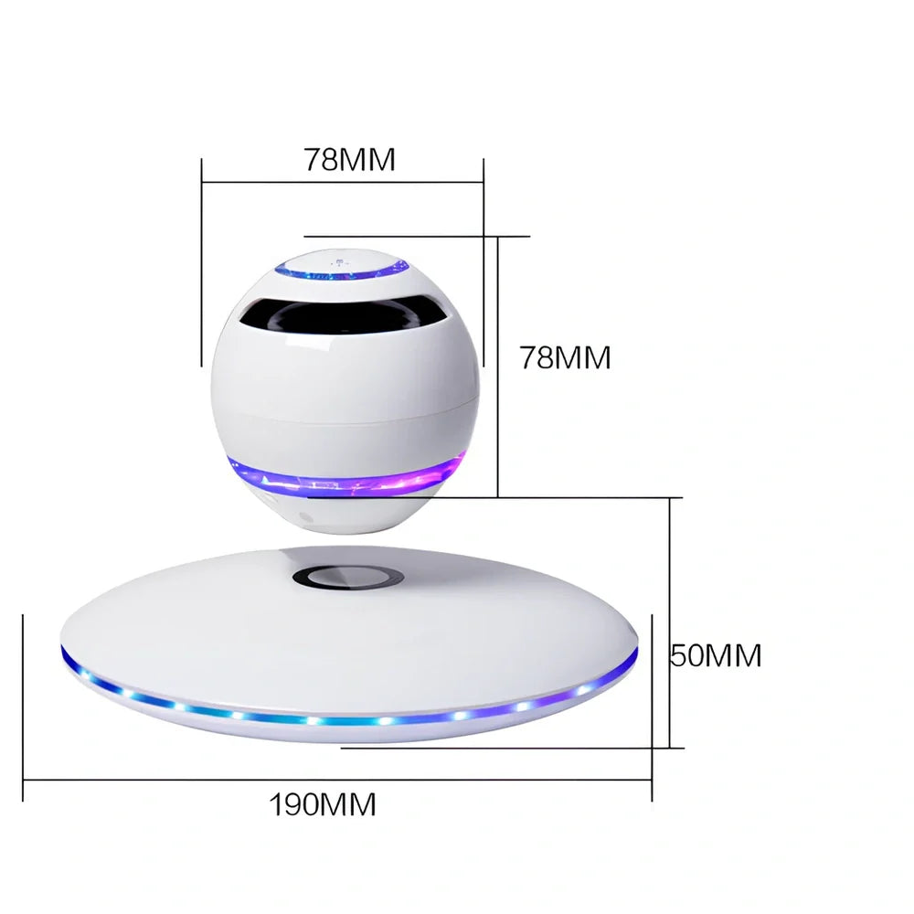 Black or white wireless Bluetooth speaker with 10m range and 3W output power