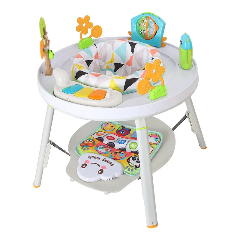 Three-in-one baby jumping chair with developmental toys for vision, intelligence, and motor skill training