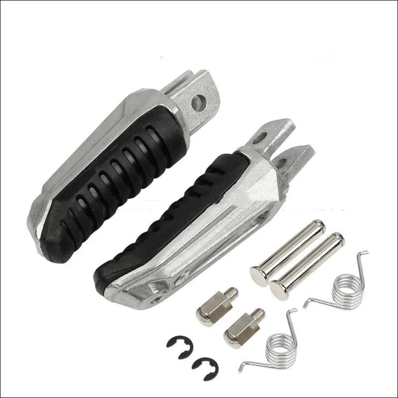Aluminium alloy motorcycle footpegs black set direct replacement for Suzuki GSX1300R Hayabusa GSX650F GSX1400 V-Strom 650 1000 DL650 DL1000 and B-King models from 1999 to 2012