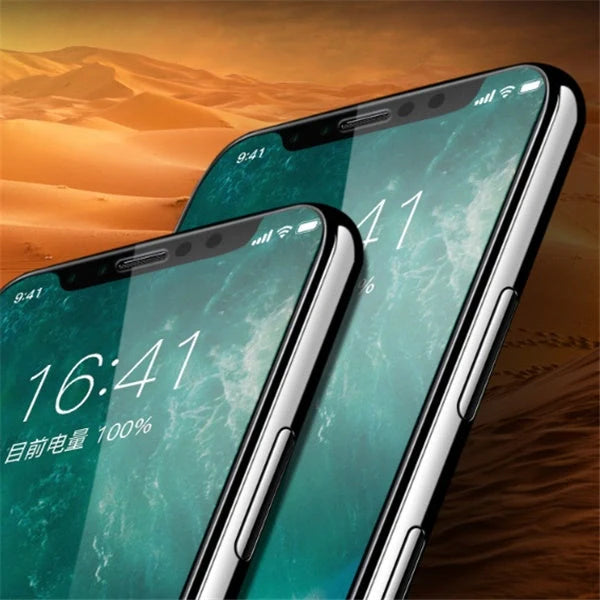 Premium tempered glass screen protector for iPhone, scratch and fingerprint resistant