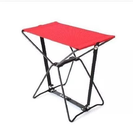 Compact Portable Pocket Chair with metal frame and fabric cushion