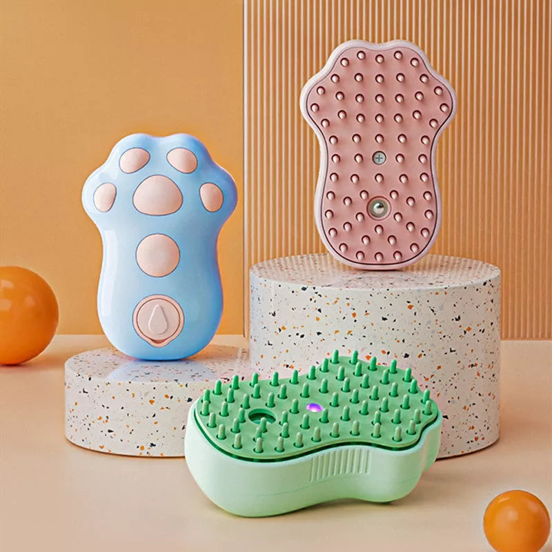 Electric pet spray comb with UV light and steam cleaning feature for dogs and cats