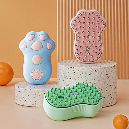 Electric pet spray comb with UV light and steam cleaning feature for dogs and cats