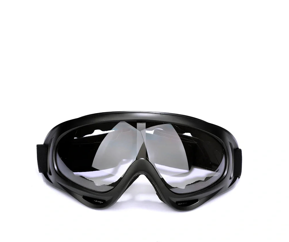 Motorcycle sports goggles with colour-changing lenses and silica gel frame for wind protection